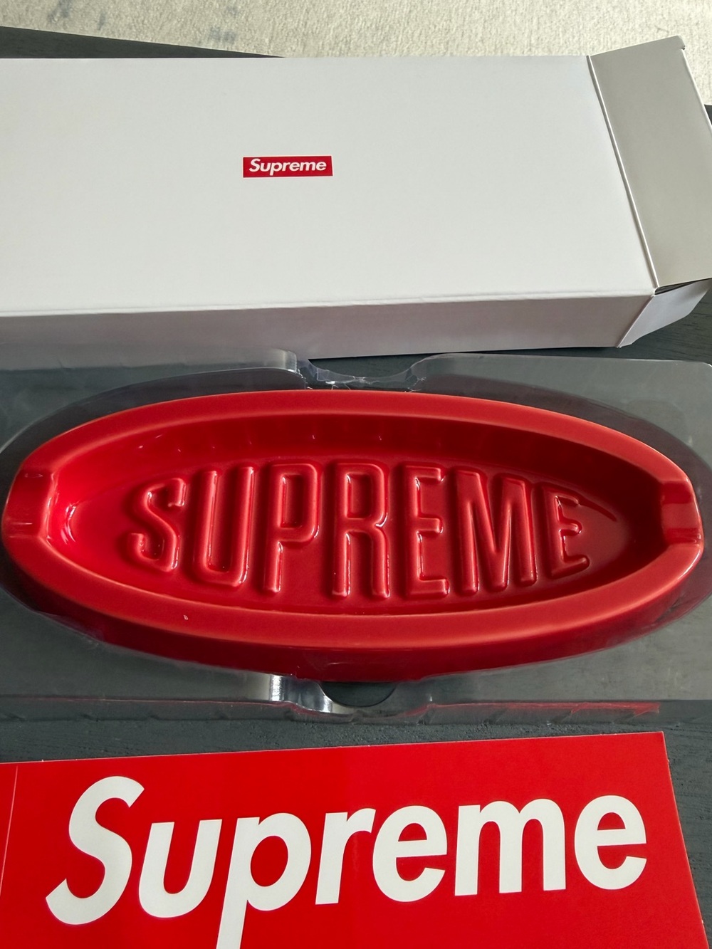 Supreme Oval Tray New in Box (Red) SS26